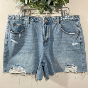 White Birch Distressed Denim Jean Shorts 2XL